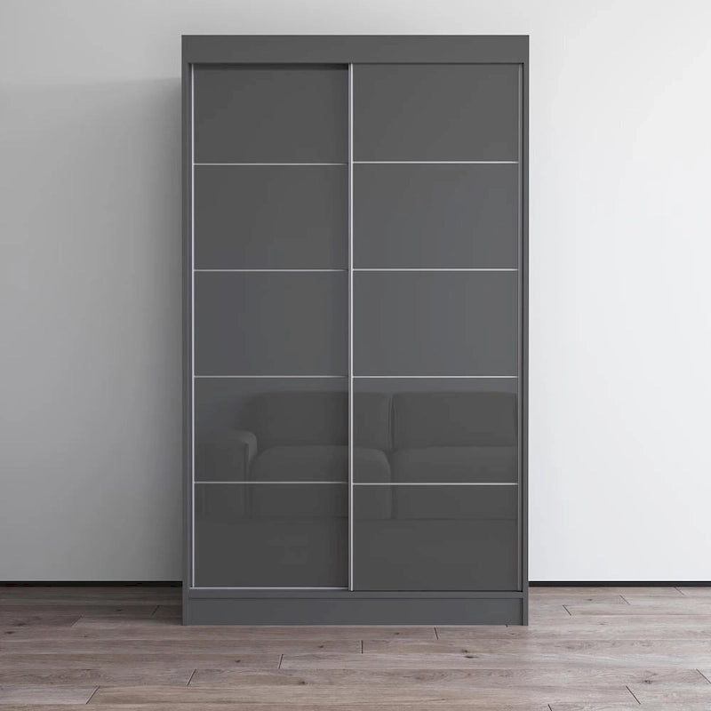 Moderner Hochglanz-Kleiderschrank Aria mit 2 Türen
