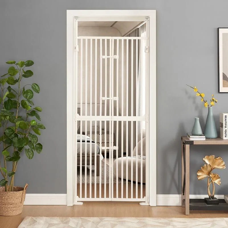 Cancelletto per animali unipaws extra alto, alto 74 pollici, con porte e chiusure