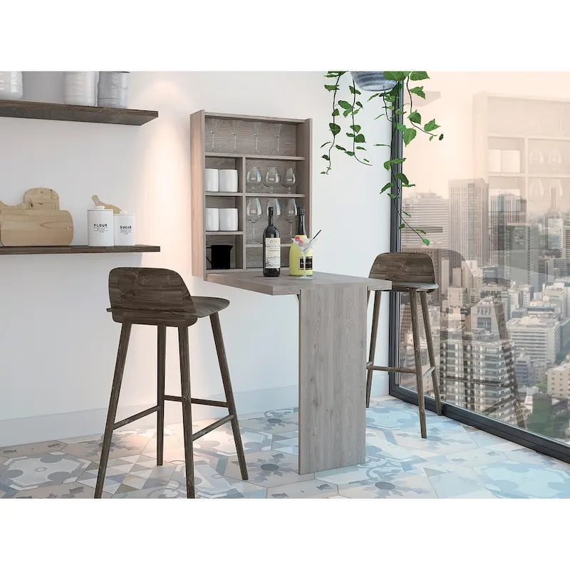 Table pliante Tacoma, sept étagères intérieures, finition blanche, de haute qualité et durable