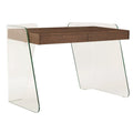 Bureau de bureau ARCHIE avec verre transparent.