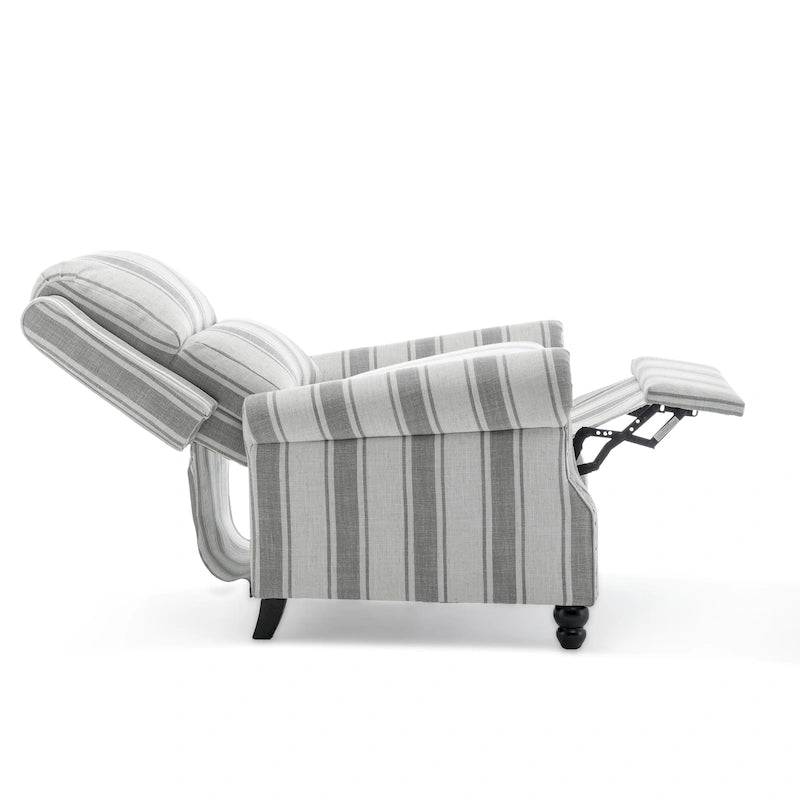 Set di 2 poltrone reclinabili con seduta imbottita e borchie decorative