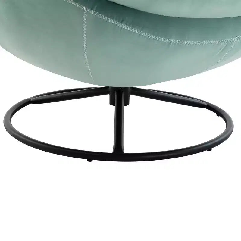 Okak Samt-Sessel mit Hocker, moderner Sessel ohne Armlehnen im Mid-Century-Stil, bequemer, weicher Sessel zum Fernsehen und Spielen