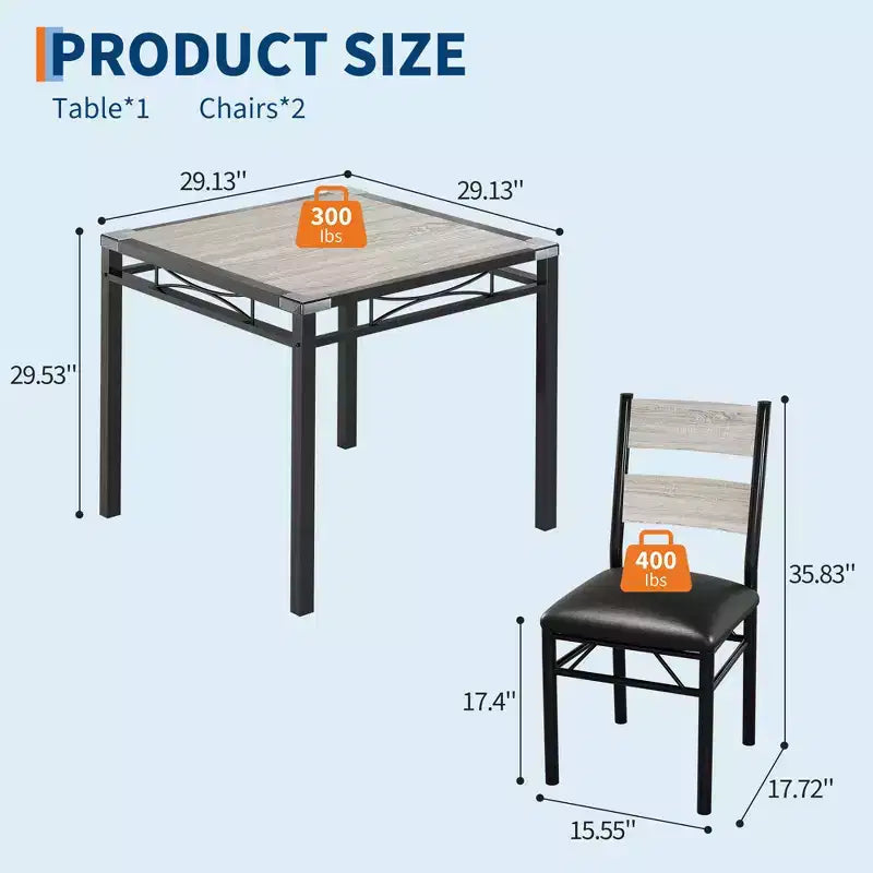 Ensemble de table à manger pour 4 personnes, avec 4 chaises rembourrées, ensemble de 5 pièces en bois pour la cuisine ou la salle à manger avec protège-coins, pour cuisine, appartement et petit espace