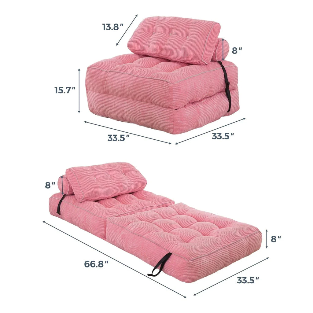 8 Cordsofa, Klappsofabett, Einzel