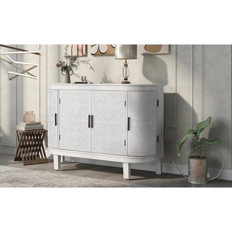 Credenza contenitore decorativa in legno con ante a fantasia antica per corridoio, ingresso, soggiorno, camera da letto