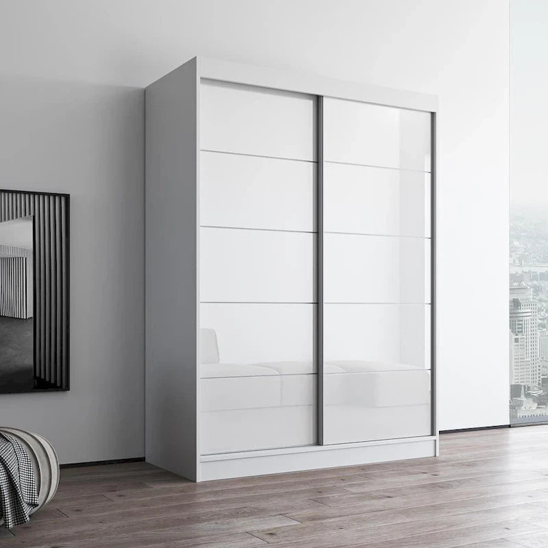 Moderner Hochglanz-Kleiderschrank Aria mit 2 Türen