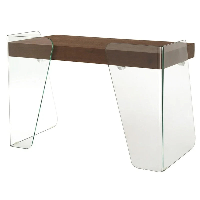 Bureau de bureau ARCHIE avec verre transparent.