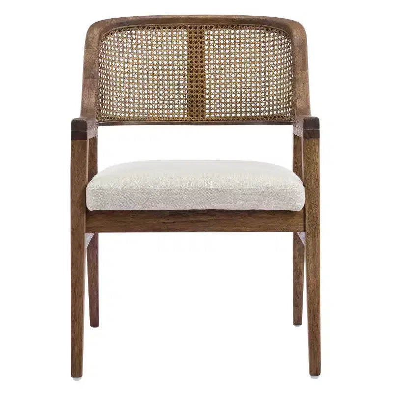 Christopher Knight Home Bennett ausziehbare Essgruppe im Mid-Century-Modern-Stil, 5-teilig, aus Holz, mit Tisch und 4 gepolsterten Stühlen mit Geflechtrücken