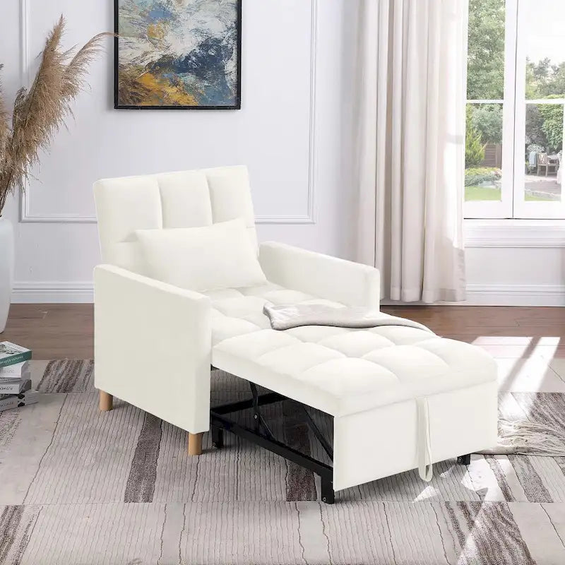 Fauteuil-lit convertible Aukfa, fauteuil une place avec oreiller
