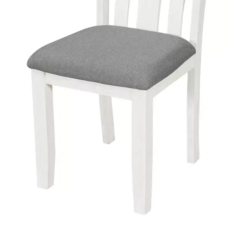Uitschuifbare eethoekset in landelijke stijl voor 6 personen, rechthoekige tafel en 6 gestoffeerde stoelen