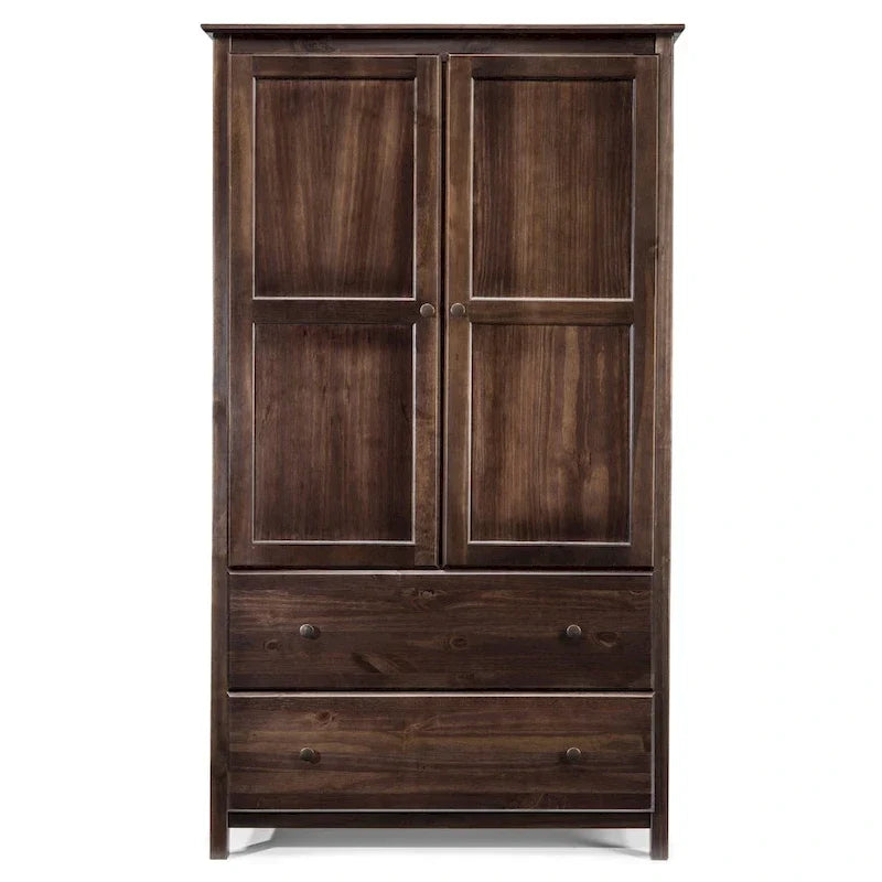 Armoire en bois massif à 2 portes - 41x72x22