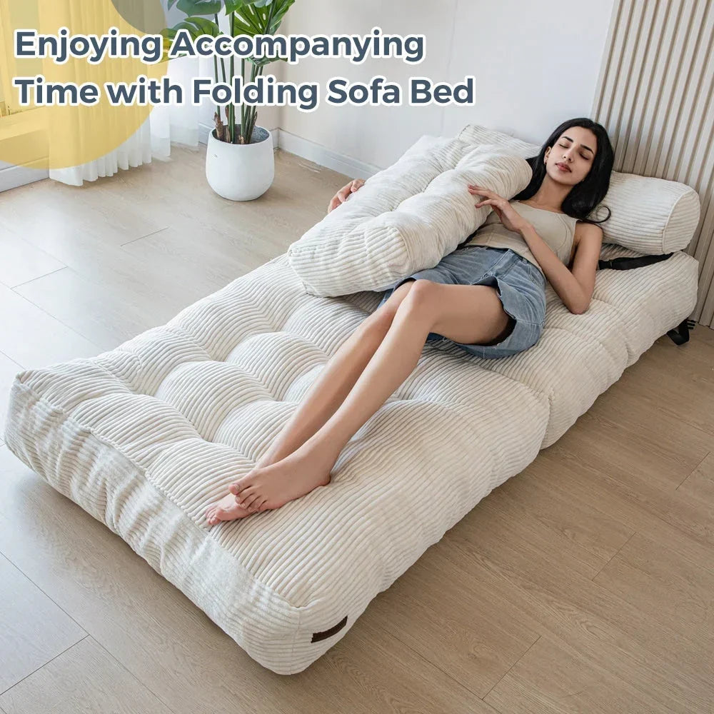 8 Cordsofa, Klappsofabett, Einzel
