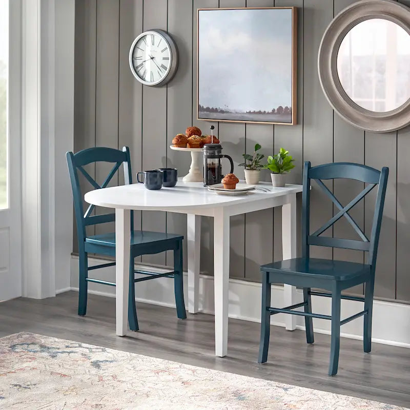 Simple Living Essgruppe im Landhausstil mit Klapptisch, 3-teilig