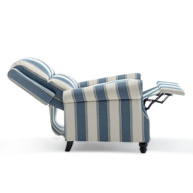 Set di 2 poltrone reclinabili con seduta imbottita e borchie decorative