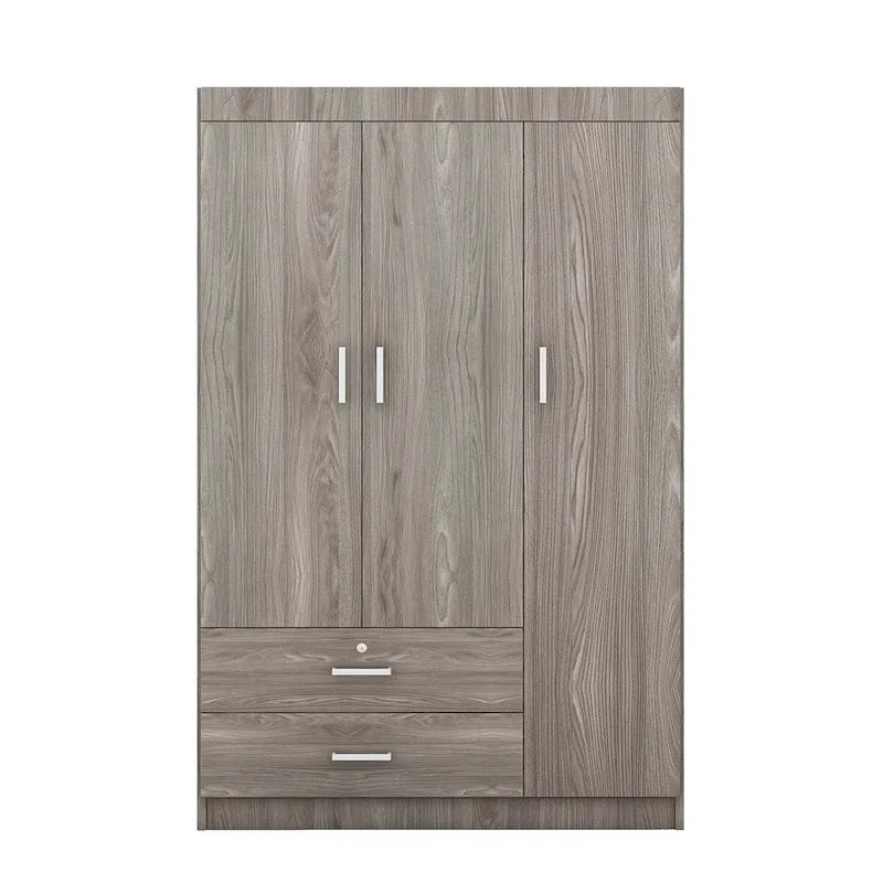 Armoire à 3 portes avec 2 tiroirs