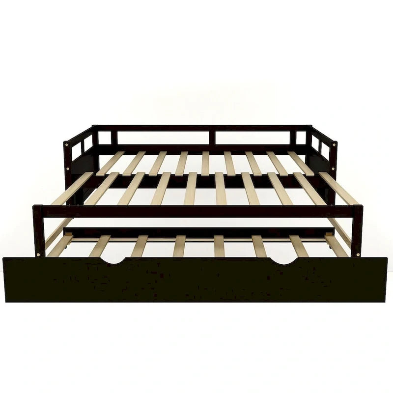 Divano letto allungabile con letto estraibile, divano letto in legno con letto estraibile