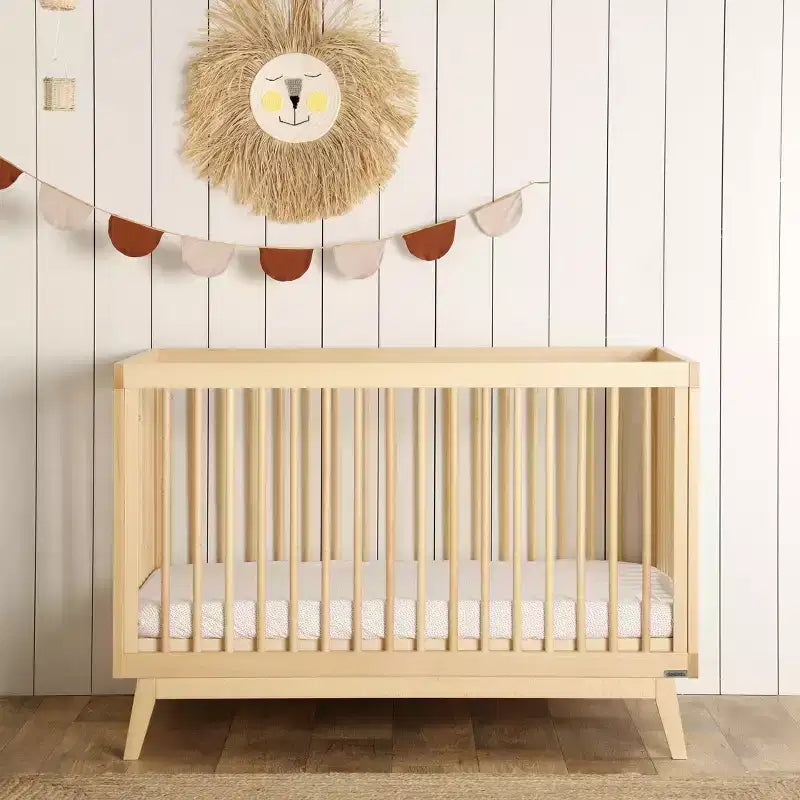 Lit bébé convertible 3-en-1, hêtre européen massif, certifié GREENGUARD Gold, fabriqué en Italie