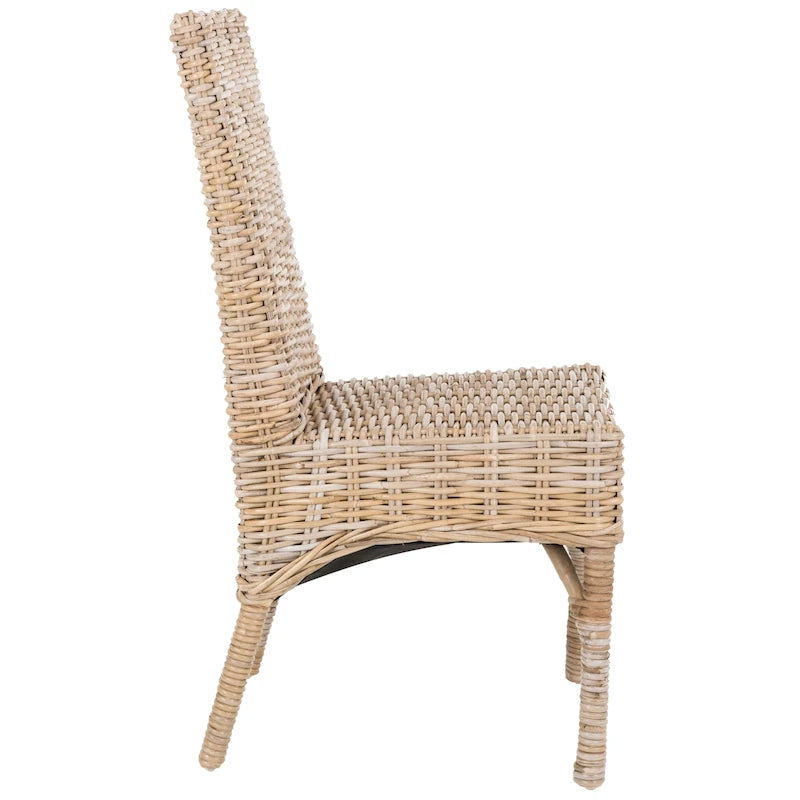 Sedia da pranzo in vimini naturale grezzo SAFAVIEH Karyl (set da 2) - 18.5 x 18.5 x 38.1 - 19Wx19Dx38H