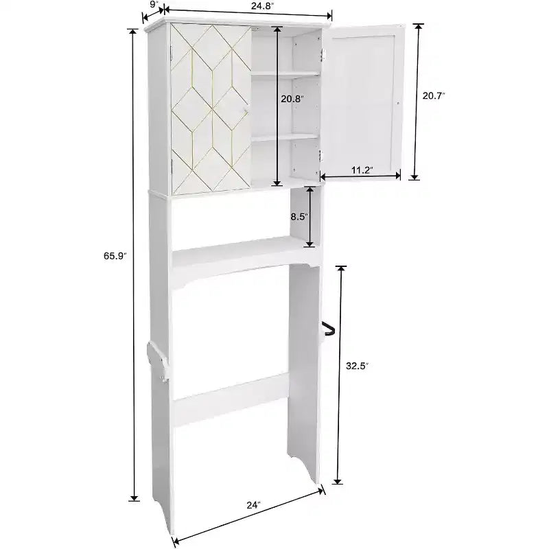 Mobile salvaspazio da bagno sopra il WC