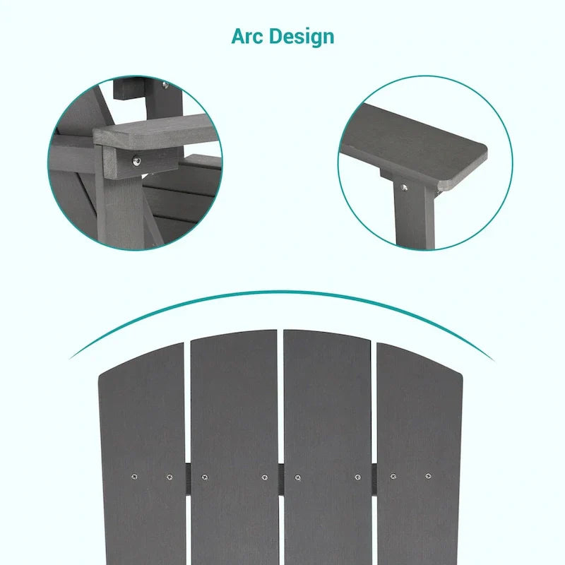 Set di 4 sedie Adirondack da esterno in legno resistente agli agenti atmosferici Bonosuki