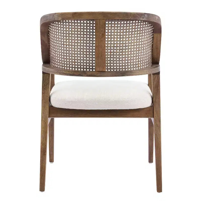 Christopher Knight Home Bennett ausziehbare Essgruppe im Mid-Century-Modern-Stil, 5-teilig, aus Holz, mit Tisch und 4 gepolsterten Stühlen mit Geflechtrücken