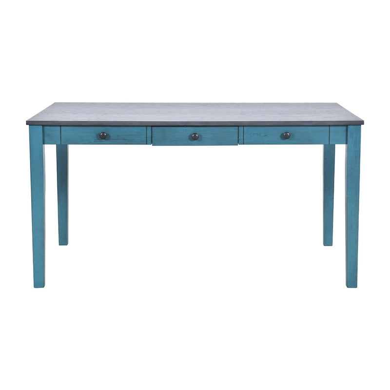 Ensemble de salle à manger en bois de 6 pièces avec 4 chaises et un banc, table avec tiroir
