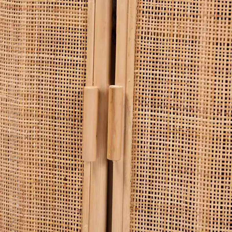 Meuble de rangement en rotin naturel bali & pari Yanka : fait main, 2 étagères, style bohème