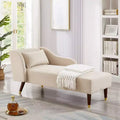Moderne chaise longue van fluweel, gestoffeerde chaise longue met gebogen armleuning, slaapbank voor slaapkamer, kantoor of woonkamer