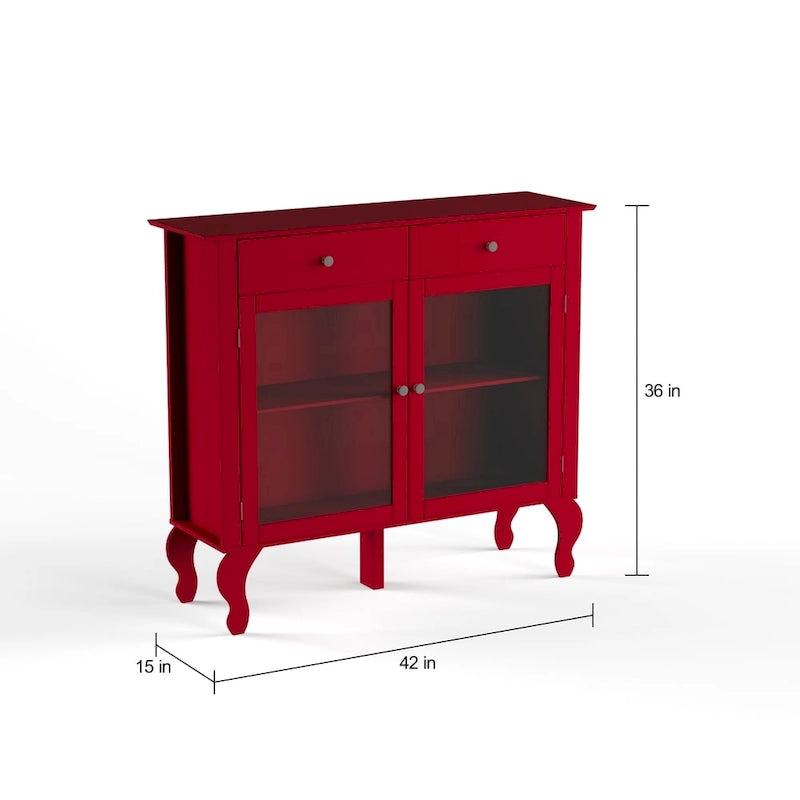 Credenza/buffet con ante in vetro Copper Grove Rawdon