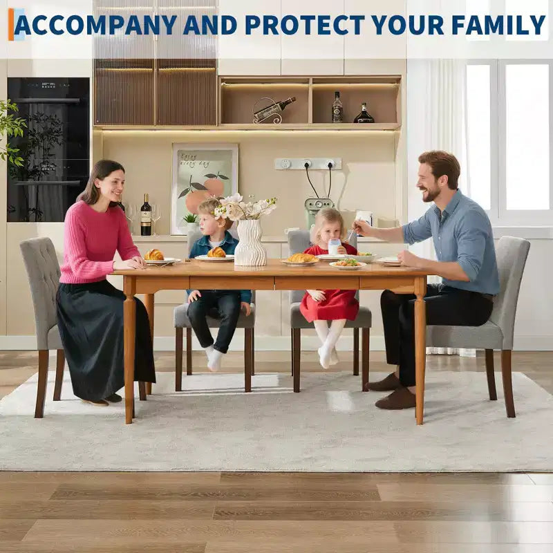 Set van 6 / 4 Parsons-eetkamerstoelen met knoopstiksels - gestoffeerde keukenstoelen van stof met houten poten en gevoerde zittingen - meubels voor woonkamer en keuken