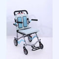 Fauteuil roulant de transport ultra léger pour personnes âgées, pliable et portable, avec frein à main verrouillable et accoudoirs rabattables amovibles