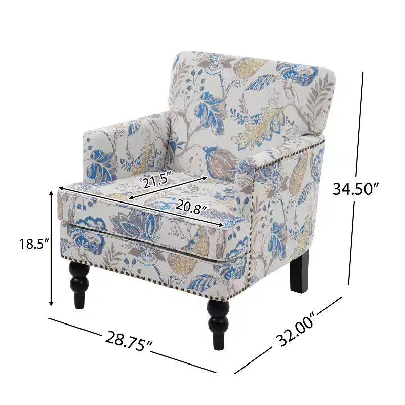 Christopher Knight Home Harrison moderner Clubsessel mit Stoffbezug und Ziernägeln