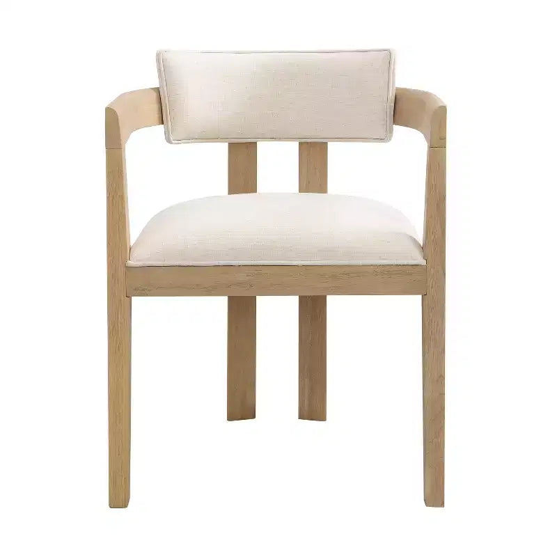 Christopher Knight Home Shankar moderne 5-delige ronde eetkamerset met stoelen van rubberhout met bekleding