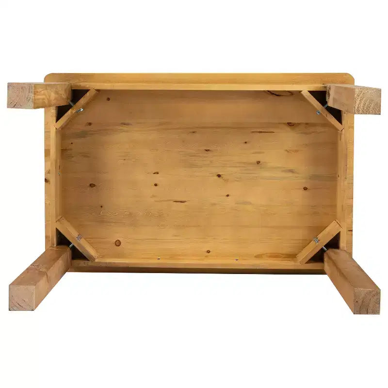 Tavolo da pranzo rettangolare in pino massello stile farmhouse Flash Furniture, 46 x 30