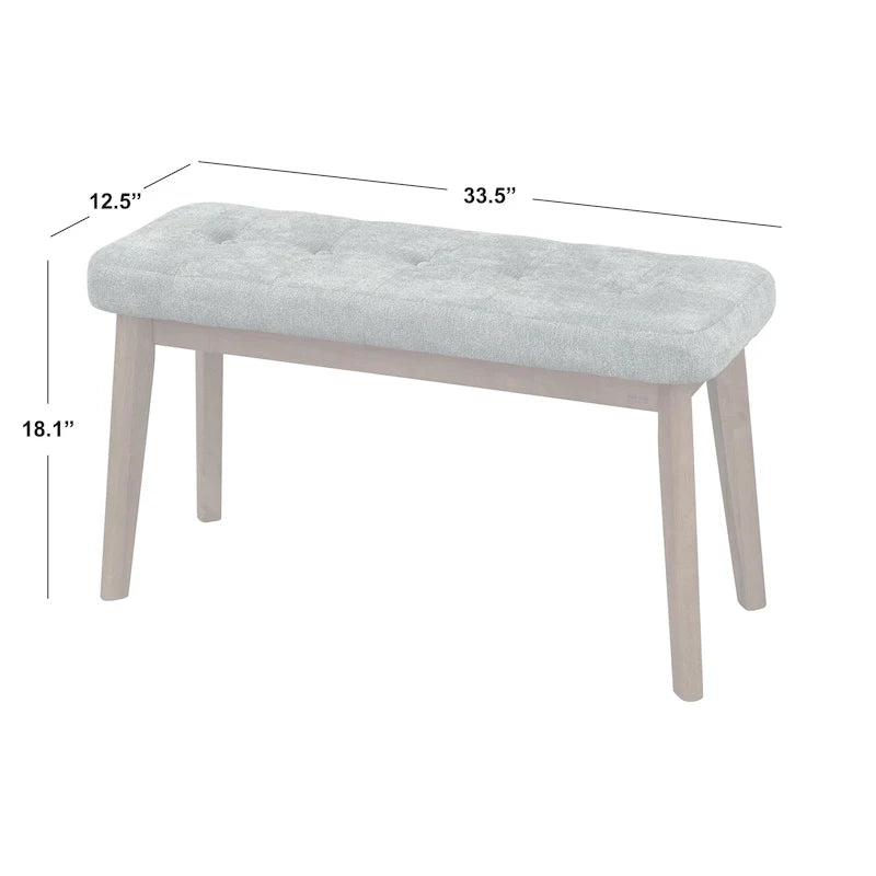 Set da pranzo Nettie Simple Living in legno massello, 4 pezzi