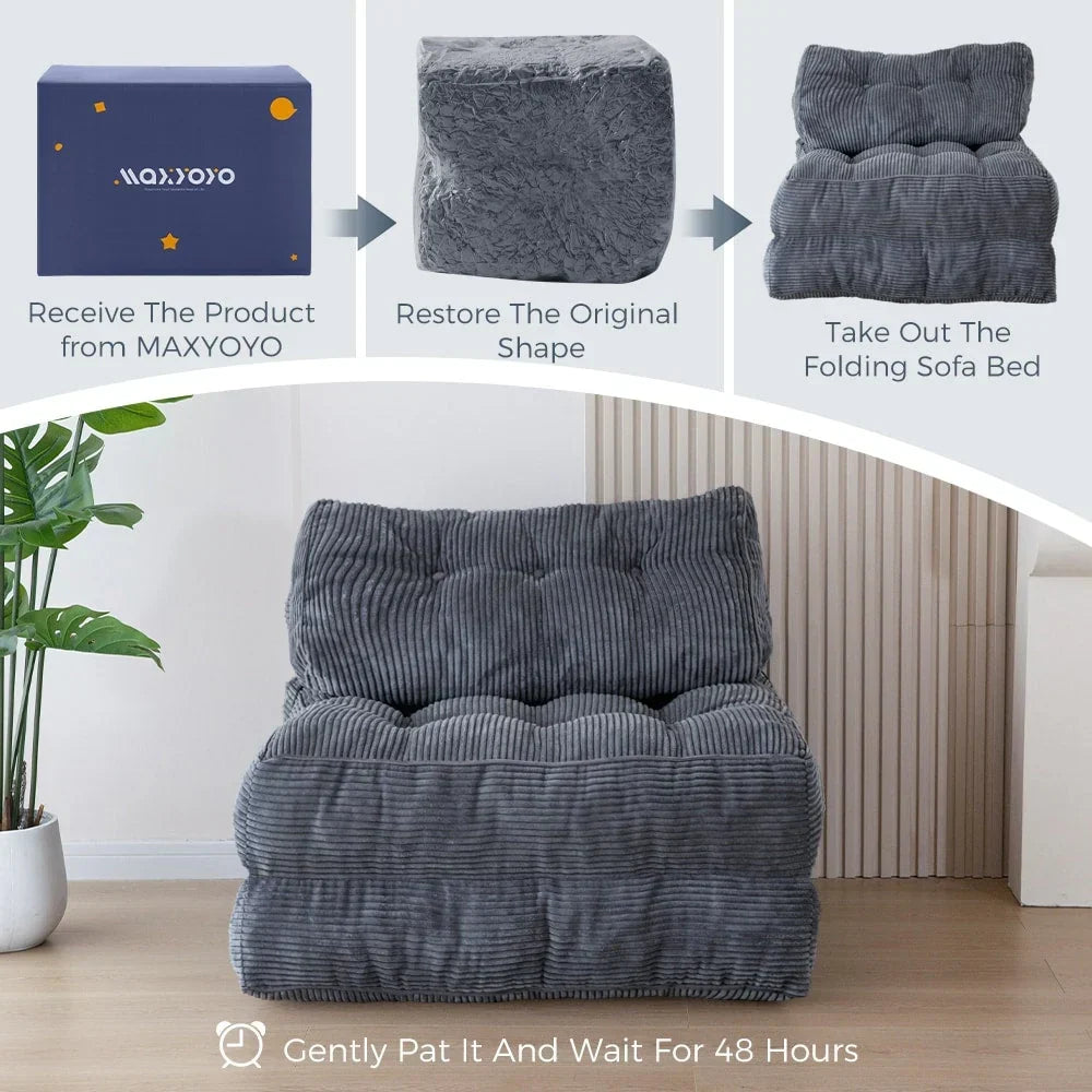 8 Cordsofa, Klappsofabett, Einzel
