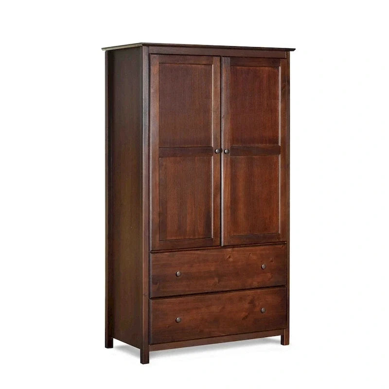 Armoire en bois massif à 2 portes - 41x72x22