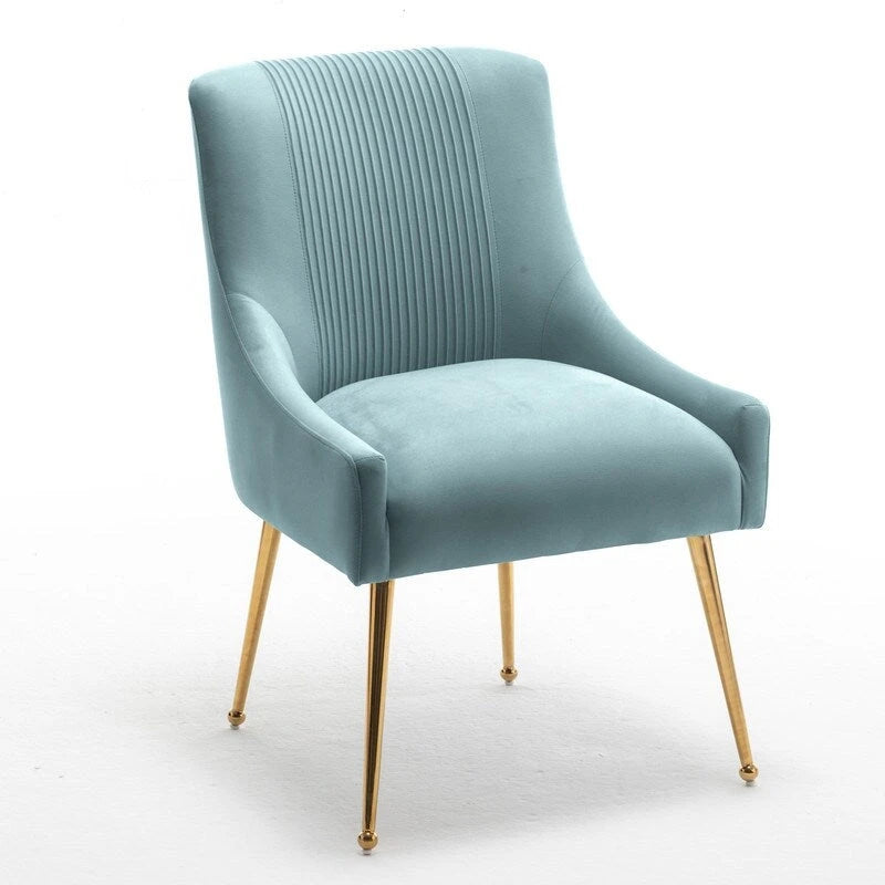 SEYNAR Modern Glam Velvet Dining Chair Set of 8 for Dining Room, Tufted Vanity Chair for Living Room (no table)