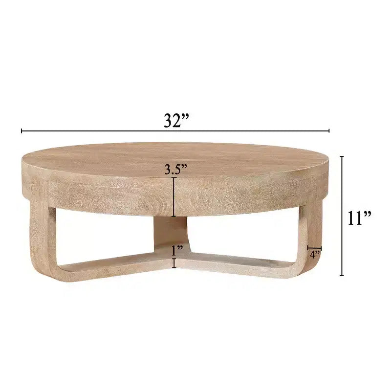 Royal Hampton Couchtisch mit runder Tischplatte (32 Zoll) und offenem Kufengestell