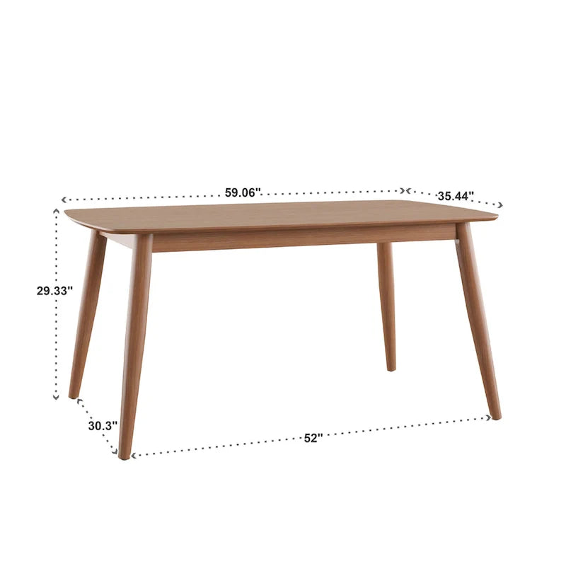 Set da pranzo in rovere norvegese danese con gambe affusolate, di iNSPIRE Q Modern