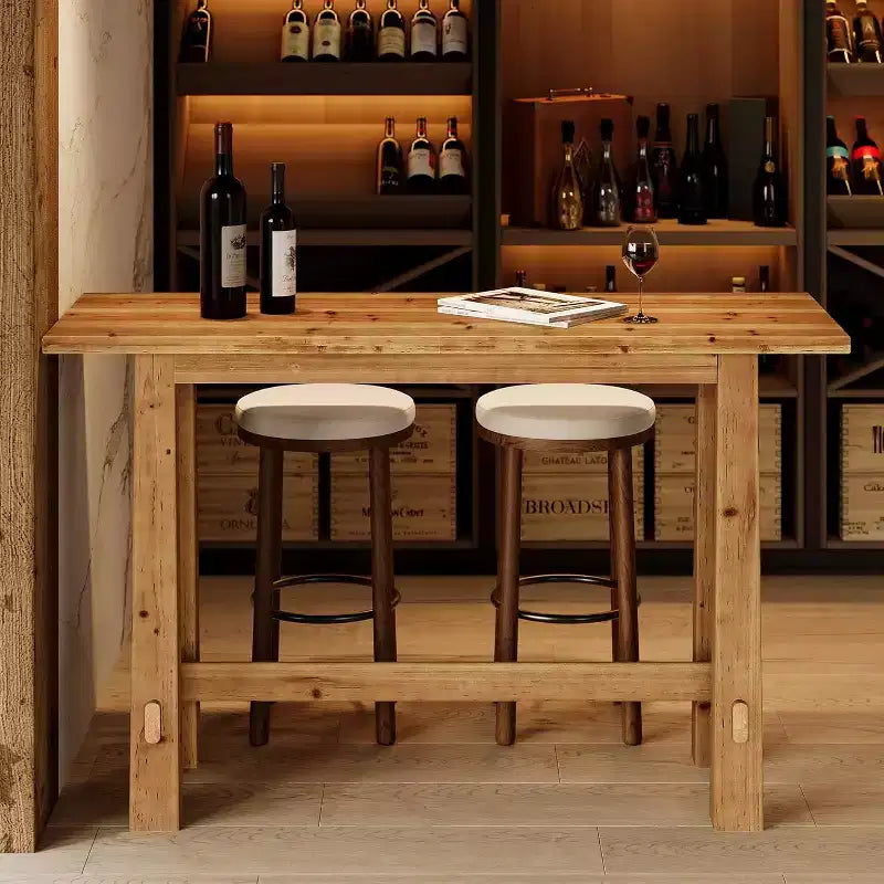 63-inch hoge bartafel van massief hout voor keuken, café of restaurant