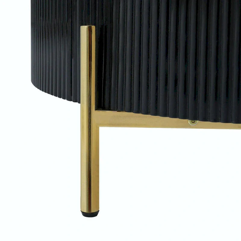 Table basse ronde moderne de 31.5 avec grand tiroir de rangement