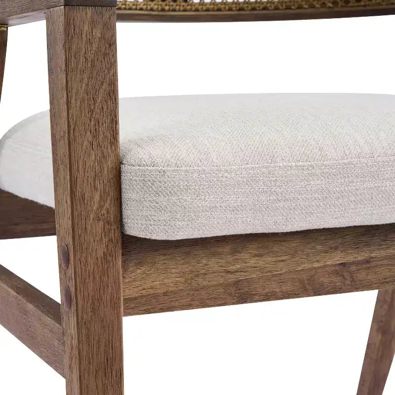 Christopher Knight Home Bennett ausziehbare Essgruppe im Mid-Century-Modern-Stil, 5-teilig, aus Holz, mit Tisch und 4 gepolsterten Stühlen mit Geflechtrücken