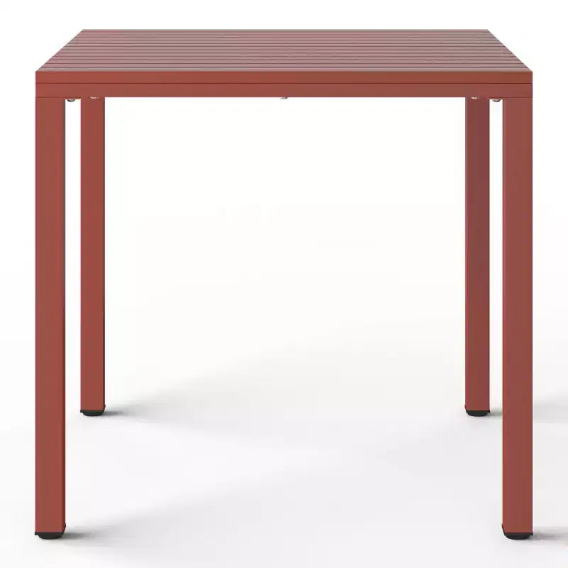 Ensemble de patio WestinTrends Playa de 5 pièces avec table carrée de repas d’extérieur et chaises empilables