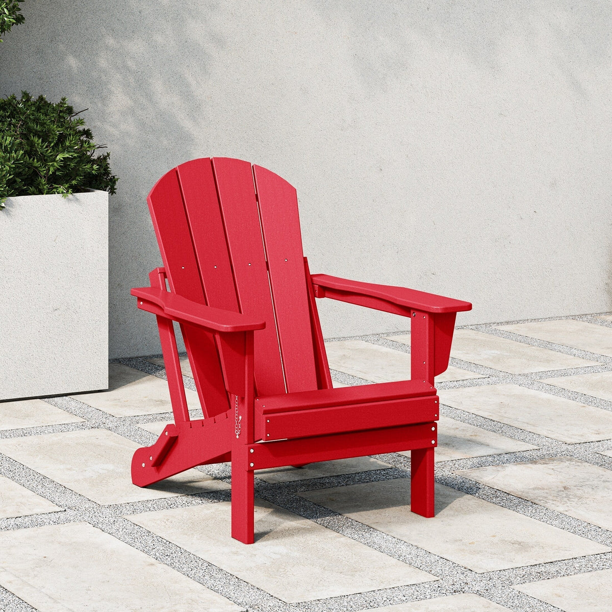 Polytrends Laguna Adirondack-Klappstuhl für die Terrasse, lichtecht und wetterbeständig